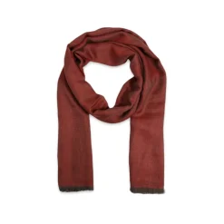 Fefe Napoli Scarves-Fefè Napoli - Bordeaux Cashmere Silk Elegance Scarf - Scarves and Foulards - Handmade in Italy - Luxury Exclusive Collection - Avvenice