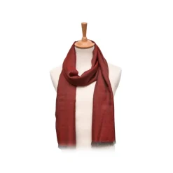 Fefe Napoli Scarves-Fefè Napoli - Bordeaux Cashmere Silk Elegance Scarf - Scarves and Foulards - Handmade in Italy - Luxury Exclusive Collection - Avvenice