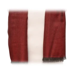 Fefe Napoli Scarves-Fefè Napoli - Bordeaux Cashmere Silk Elegance Scarf - Scarves and Foulards - Handmade in Italy - Luxury Exclusive Collection - Avvenice