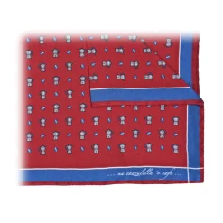 Fefe Napoli Ties & Bow Ties-Fefè Napoli - Bordeaux Coffee Silk Dandy Pocket Square - Pocket-Square - Handmade in Italy - Luxury Exclusive Collection - Avvenice