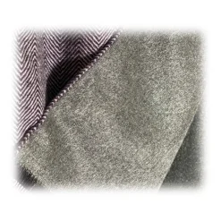 Fefe Napoli Scarves-Fefè Napoli - Bordeaux Ear Double Gentleman Scarf - Scarves and Foulards - Handmade in Italy - Luxury Exclusive Collection - Avvenice