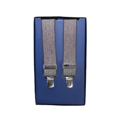 Fefe Napoli Other Accessories-Fefè Napoli - Brown Herringbone Gentleman Suspenders - Braces - Handmade in Italy - Luxury Exclusive Collection - Avvenice