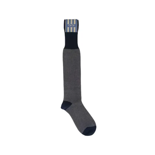 Fefe Napoli Other Accessories-Fefè Napoli - Dark Grey Oxford Men's Socks - Socks - Handmade in Italy - Luxury Exclusive Collection - Avvenice