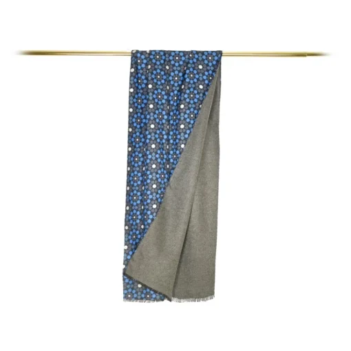 Fefe Napoli Scarves-Fefè Napoli - Double Scarf Wallpaper Mosaic - Scarves and Foulards - Handmade in Italy - Luxury Exclusive Collection - Avvenice