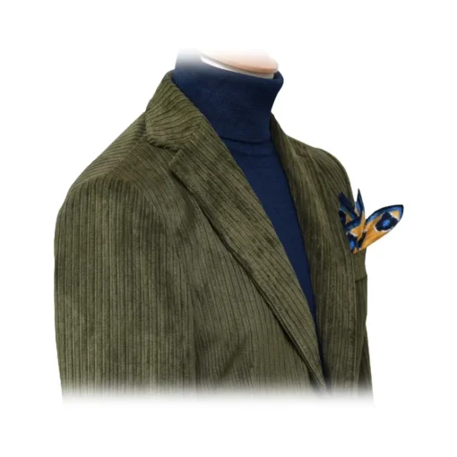 Fefe Napoli Jackets-Fefè Napoli - Green Velvet Larocciatore Jacket - Jackets - Handmade in Italy - Luxury Exclusive Collection - Avvenice