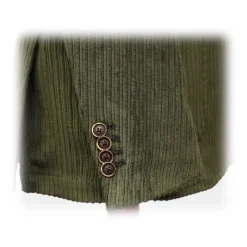 Fefe Napoli Jackets-Fefè Napoli - Green Velvet Larocciatore Jacket - Jackets - Handmade in Italy - Luxury Exclusive Collection - Avvenice