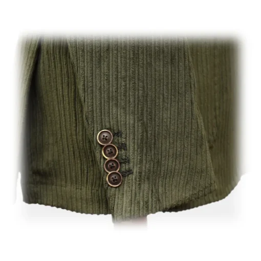 Fefe Napoli Jackets-Fefè Napoli - Green Velvet Larocciatore Jacket - Jackets - Handmade in Italy - Luxury Exclusive Collection - Avvenice