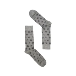 Fefe Napoli Other Accessories-Fefè Napoli - Grey Horseshoe Short Scaramantia Men's Socks - Socks - Handmade in Italy - Luxury Exclusive Collection - Avvenice