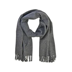 Fefe Napoli Scarves-Fefè Napoli - Grey Wool Alpaca Elegance Scarf - Scarves and Foulards - Handmade in Italy - Luxury Exclusive Collection - Avvenice