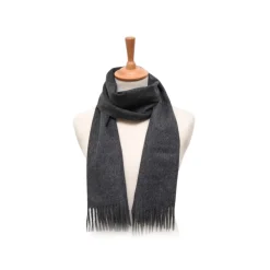 Fefe Napoli Scarves-Fefè Napoli - Grey Wool Alpaca Elegance Scarf - Scarves and Foulards - Handmade in Italy - Luxury Exclusive Collection - Avvenice