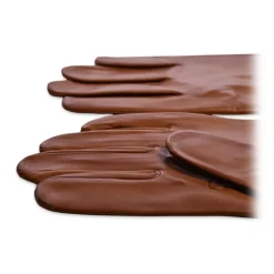 Fefe Napoli Other Accessories-Fefè Napoli - Men's Tobacco Leather Gloves - Gloves - Handmade in Italy - Luxury Exclusive Collection - Avvenice