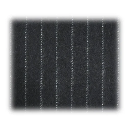 Fefe Napoli Scarves-Fefè Napoli - Navy Pinstripe Wool Elegance Scarf - Scarves and Foulards - Handmade in Italy - Luxury Exclusive Collection - Avvenice