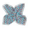 Fefe Napoli Scarves-Fefè Napoli - Turquoise Matisse Silk Foulard - Scarves and Foulards - Handmade in Italy - Luxury Exclusive Collection - Avvenice