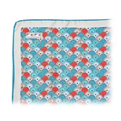 Fefe Napoli Scarves-Fefè Napoli - Turquoise Matisse Silk Foulard - Scarves and Foulards - Handmade in Italy - Luxury Exclusive Collection - Avvenice