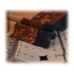 Fefe Napoli Scarves-Fefè Napoli - Umberto Gallery Wool Silk Shawl - Scarves and Foulards - Handmade in Italy - Luxury Exclusive Collection - Avvenice