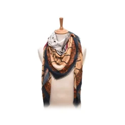 Fefe Napoli Scarves-Fefè Napoli - Umberto Gallery Wool Silk Shawl - Scarves and Foulards - Handmade in Italy - Luxury Exclusive Collection - Avvenice