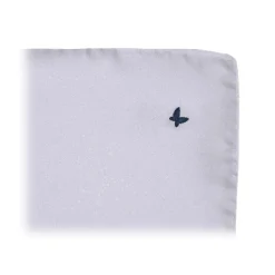 Fefe Napoli Ties & Bow Ties-Fefè Napoli - White Silk Gentleman Pocket Square - Pocket-Square - Handmade in Italy - Luxury Exclusive Collection - Avvenice