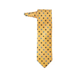 Fefe Napoli Ties & Bow Ties-Fefè Napoli - Yellow Flower Dandy Silk Tie - Ties - Handmade in Italy - Luxury Exclusive Collection - Avvenice