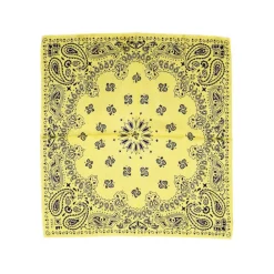 Fefe Napoli Scarves-Fefè Napoli - Yellow Silk Cotton Bandan - Scarves and Foulards - Handmade in Italy - Luxury Exclusive Collection - Avvenice