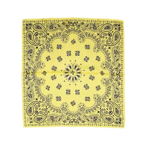 Fefe Napoli Scarves-Fefè Napoli - Yellow Silk Cotton Bandan - Scarves and Foulards - Handmade in Italy - Luxury Exclusive Collection - Avvenice