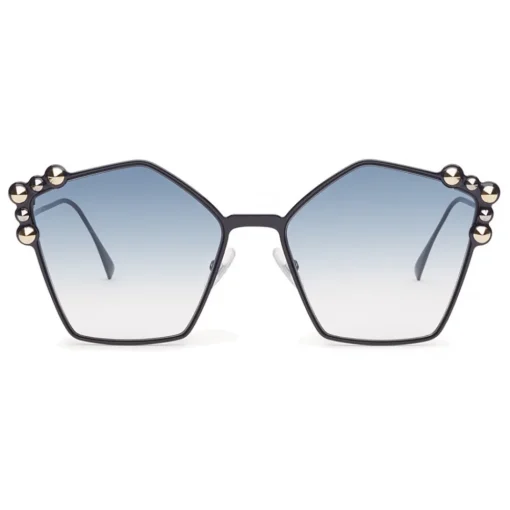 Fendi Sunglasses & Eyewear-- Can Eye - Blue Pentagonal Oversize Sunglasses - Sunglasses - Eyewear - Avvenice