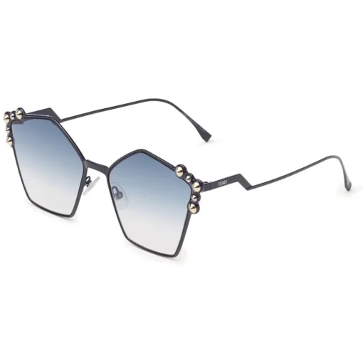 Fendi Sunglasses & Eyewear-- Can Eye - Blue Pentagonal Oversize Sunglasses - Sunglasses - Eyewear - Avvenice