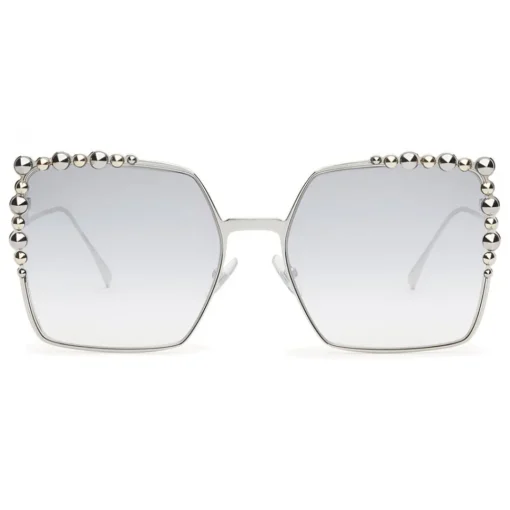 Fendi Sunglasses & Eyewear-- Can Eye - Silver Square Oversize Sunglasses - Sunglasses - Eyewear - Avvenice