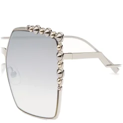Fendi Sunglasses & Eyewear-- Can Eye - Silver Square Oversize Sunglasses - Sunglasses - Eyewear - Avvenice