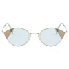 Fendi Sunglasses & Eyewear-- Cut-Eye - Gold Cat-Eye Sunglasses - Sunglasses - Eyewear - Avvenice