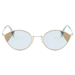 Fendi Sunglasses & Eyewear-- Cut-Eye - Gold Cat-Eye Sunglasses - Sunglasses - Eyewear - Avvenice