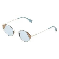Fendi Sunglasses & Eyewear-- Cut-Eye - Gold Cat-Eye Sunglasses - Sunglasses - Eyewear - Avvenice