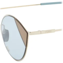 Fendi Sunglasses & Eyewear-- Cut-Eye - Gold Cat-Eye Sunglasses - Sunglasses - Eyewear - Avvenice