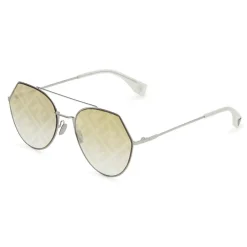 Fendi Sunglasses & Eyewear-- Eyeline - Aviator Sunglasses - Ruthenium - Sunglasses - Eyewear - Avvenice