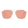 Fendi Sunglasses & Eyewear-- Eyeline - Rectangular Sunglasses - Gold - Sunglasses - Eyewear - Avvenice