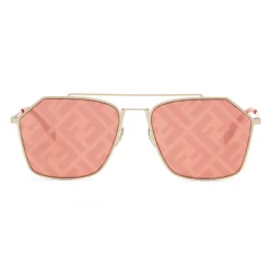 Fendi Sunglasses & Eyewear-- Eyeline - Rectangular Sunglasses - Gold - Sunglasses - Eyewear - Avvenice