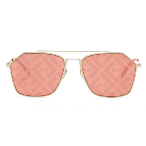 Fendi Sunglasses & Eyewear-- Eyeline - Rectangular Sunglasses - Gold - Sunglasses - Eyewear - Avvenice