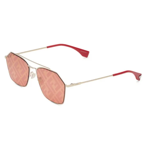 Fendi Sunglasses & Eyewear-- Eyeline - Rectangular Sunglasses - Gold - Sunglasses - Eyewear - Avvenice