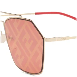 Fendi Sunglasses & Eyewear-- Eyeline - Rectangular Sunglasses - Gold - Sunglasses - Eyewear - Avvenice