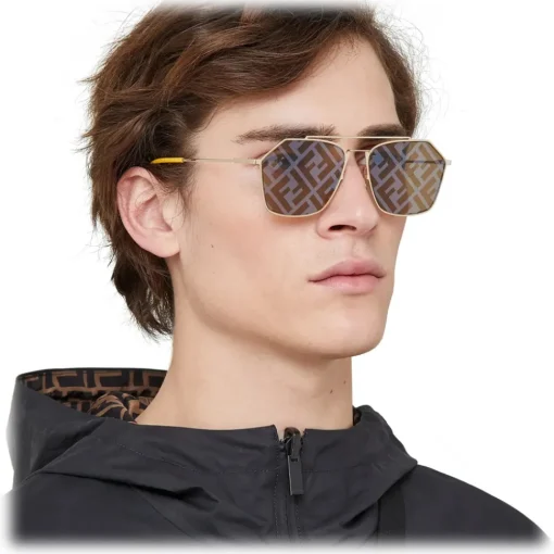 Fendi Sunglasses & Eyewear-- Eyeline - Rectangular Sunglasses - Yellow - Sunglasses - Eyewear - Avvenice