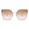 Fendi Sunglasses & Eyewear-- F is - Cat Eye Sunglasses - Gold - Sunglasses - Eyewear - Avvenice