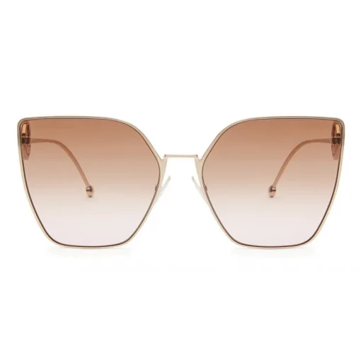 Fendi Sunglasses & Eyewear-- F is - Cat Eye Sunglasses - Gold - Sunglasses - Eyewear - Avvenice