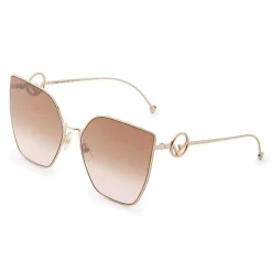 Fendi Sunglasses & Eyewear-- F is - Cat Eye Sunglasses - Gold - Sunglasses - Eyewear - Avvenice