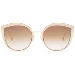Fendi Sunglasses & Eyewear-- F is - Copper Cat Eye Oversize Sunglasses - Sunglasses - Eyewear - Avvenice