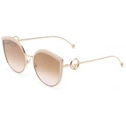 Fendi Sunglasses & Eyewear-- F is - Copper Cat Eye Oversize Sunglasses - Sunglasses - Eyewear - Avvenice