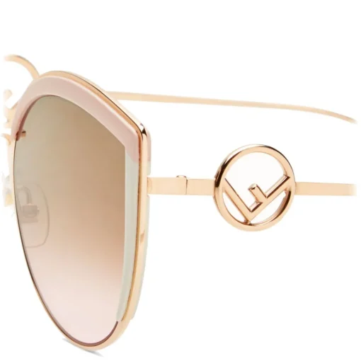 Fendi Sunglasses & Eyewear-- F is - Copper Cat Eye Oversize Sunglasses - Sunglasses - Eyewear - Avvenice