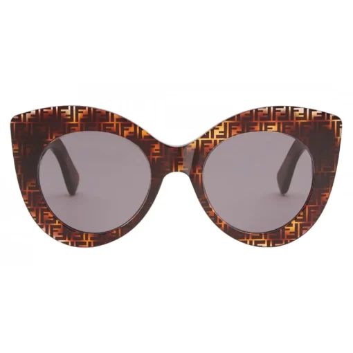 Fendi Sunglasses & Eyewear-- F is - Havana Gray FF Cat Eye Sunglasses - Sunglasses - Eyewear - Avvenice