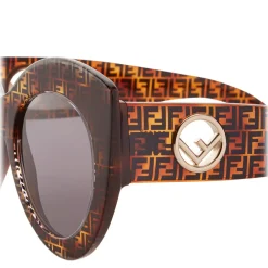 Fendi Sunglasses & Eyewear-- F is - Havana Gray FF Cat Eye Sunglasses - Sunglasses - Eyewear - Avvenice