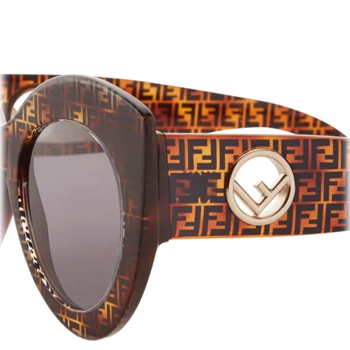 Fendi Sunglasses & Eyewear-- F is - Havana Gray FF Cat Eye Sunglasses - Sunglasses - Eyewear - Avvenice