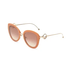 Fendi Sunglasses & Eyewear-- F is - Round Sunglasses - Orange - Sunglasses - Eyewear - Avvenice