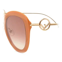 Fendi Sunglasses & Eyewear-- F is - Round Sunglasses - Orange - Sunglasses - Eyewear - Avvenice